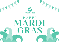 Mardi Gras Celebration Postcard Image Preview