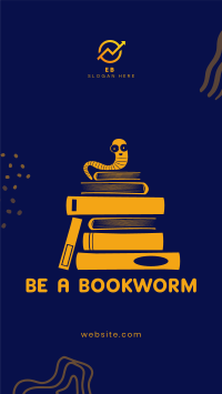 Be a Bookworm Facebook Story Design