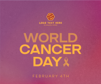 Minimalist World Cancer Day Facebook Post Design