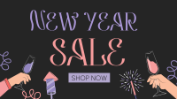 New Year Celebration Sale Facebook Event Cover Design