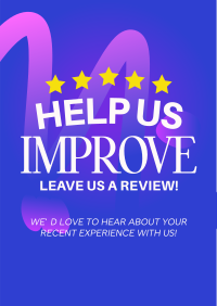 Leave Us A Review Poster Design