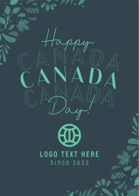 Floral Canada Day Poster Design