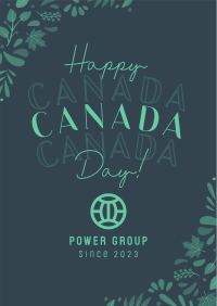 Floral Canada Day Poster Image Preview