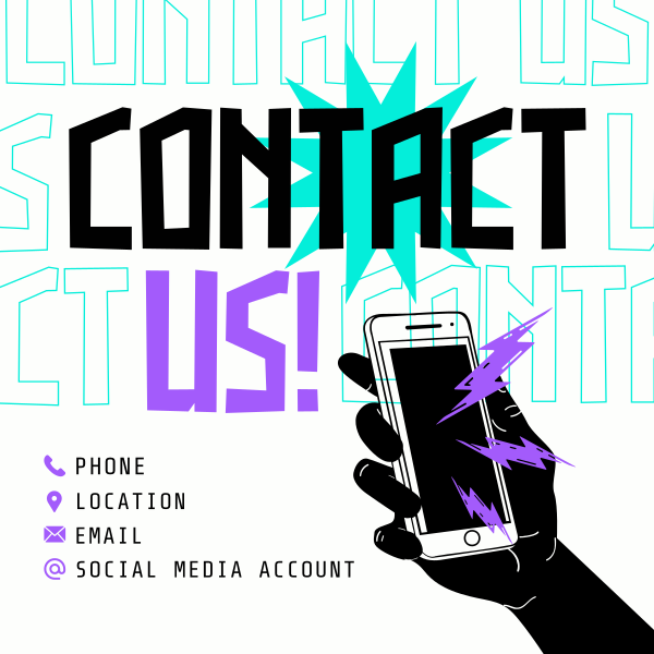 Quirky and Bold Contact Us Instagram Post Design