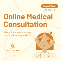 Online Medical Consultation Linkedin Post Design