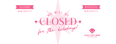 Holiday Closing Badge Facebook cover Image Preview