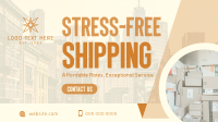 Stress-Free Delivery Facebook Event Cover Design