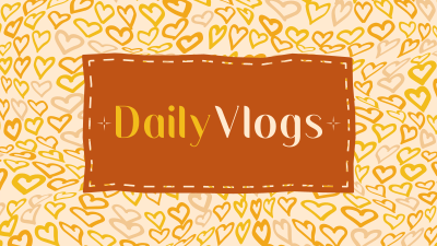 Hearts Daily Vlog YouTube cover (channel art) Image Preview