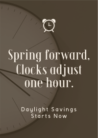 Calm Daylight Savings Reminder Flyer Design