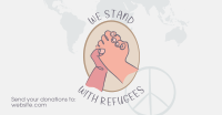 World Refugee Hand Lineart Facebook Ad Design