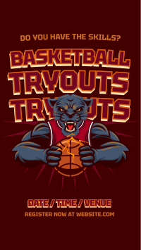 Basketball Tryout YouTube Short Design