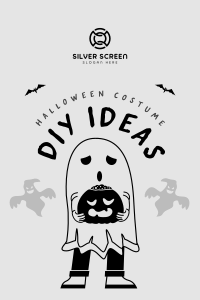 Trick or Treat Ghost Pinterest Pin Design