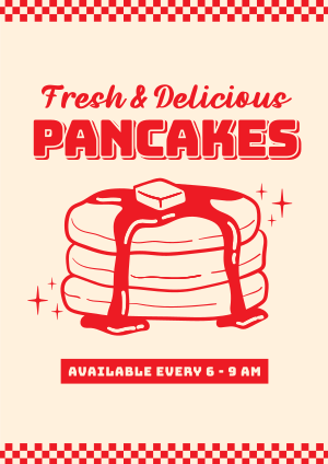 Retro Pancakes Flyer Image Preview