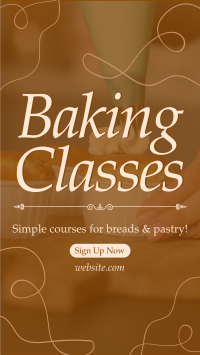 Baking Classes Facebook Story Preview