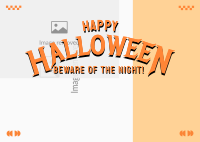 Minimalist Halloween  Postcard Image Preview