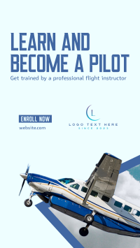 Flight Training Program Facebook Story Design