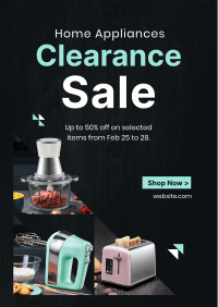 Appliance Clearance Sale Poster Design