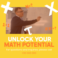 Minimalist Math Tutor Service Instagram Post Preview