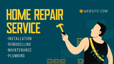 Home Repair Man Service Offer Facebook event cover Image Preview