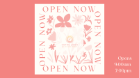 Open Flower Shop Facebook Event Cover Design