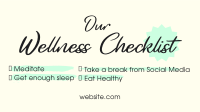 Wellness Checklist Facebook Event Cover Design