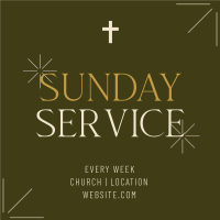 Earthy Sunday Service Instagram Post Design