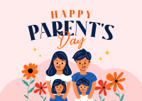 Parents Day Celebration Postcard Image Preview