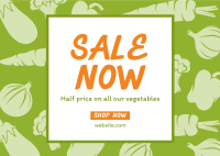 Vegetable Supermarket Postcard Design