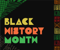 Patterned Black History Facebook Post Design