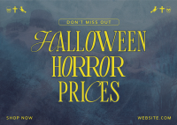 Vintage Halloween Sale Postcard Image Preview