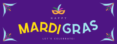 Festive Mardi Gras Facebook cover Image Preview