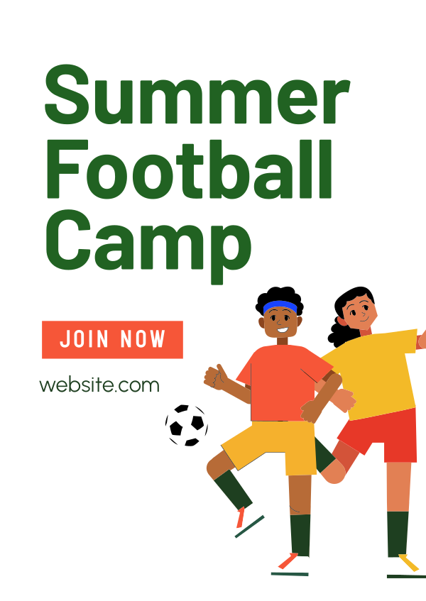 Summer Football Camp Poster Design