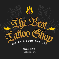 Tattoo & Piercings Instagram Post Design