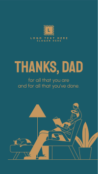 Thanks Dad For Everything Facebook Story Design