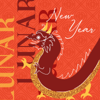 Chinese New Year Dragon Instagram post Image Preview