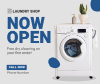 Laundry Shop Opening Facebook Post Design