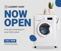 Laundry Shop Opening Facebook post Image Preview