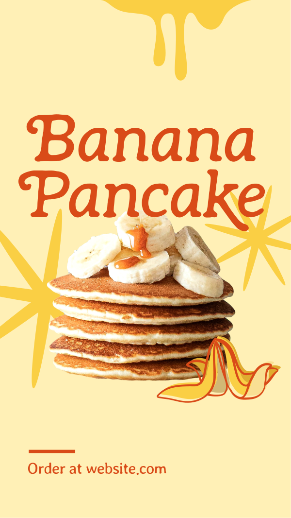 Order Banana Pancake Facebook Story Design