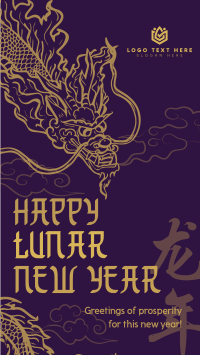 Prosperous Lunar New Year Facebook Story Design