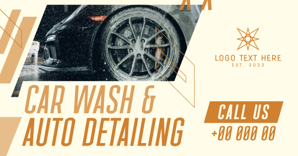 Car Wash Auto detailing Service Facebook Ad Design