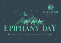 Sparkling Epiphany Day Postcard Design