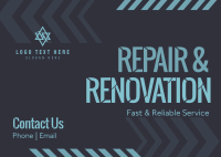 Repair & Renovation Postcard Design