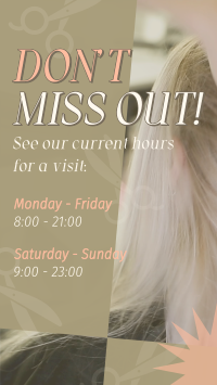 Salon Hours Instagram reel Image Preview