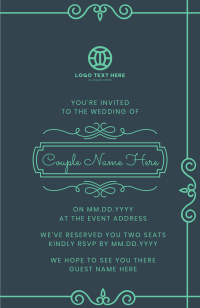Intricate Royal Wedding Invitation Preview