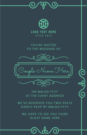 Intricate Royal Wedding Invitation Image Preview