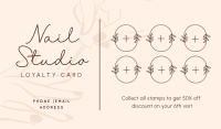 Simple Nail Studio Business Card Design