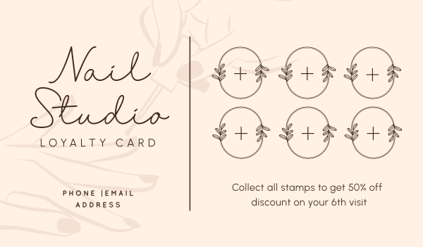 Simple Nail Studio Business Card Design Image Preview