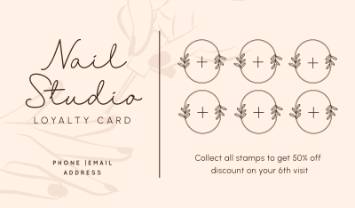 Simple Nail Studio Business Card