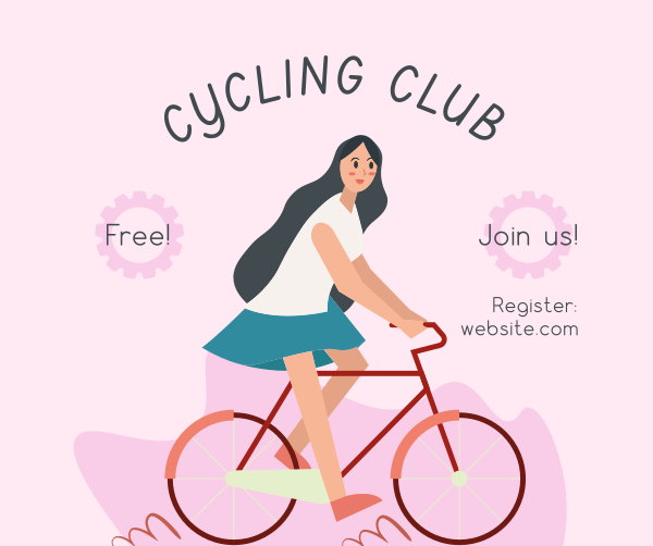 Bike Club Illustration Facebook Post Design Image Preview