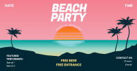 Beach Party Facebook Ad Design